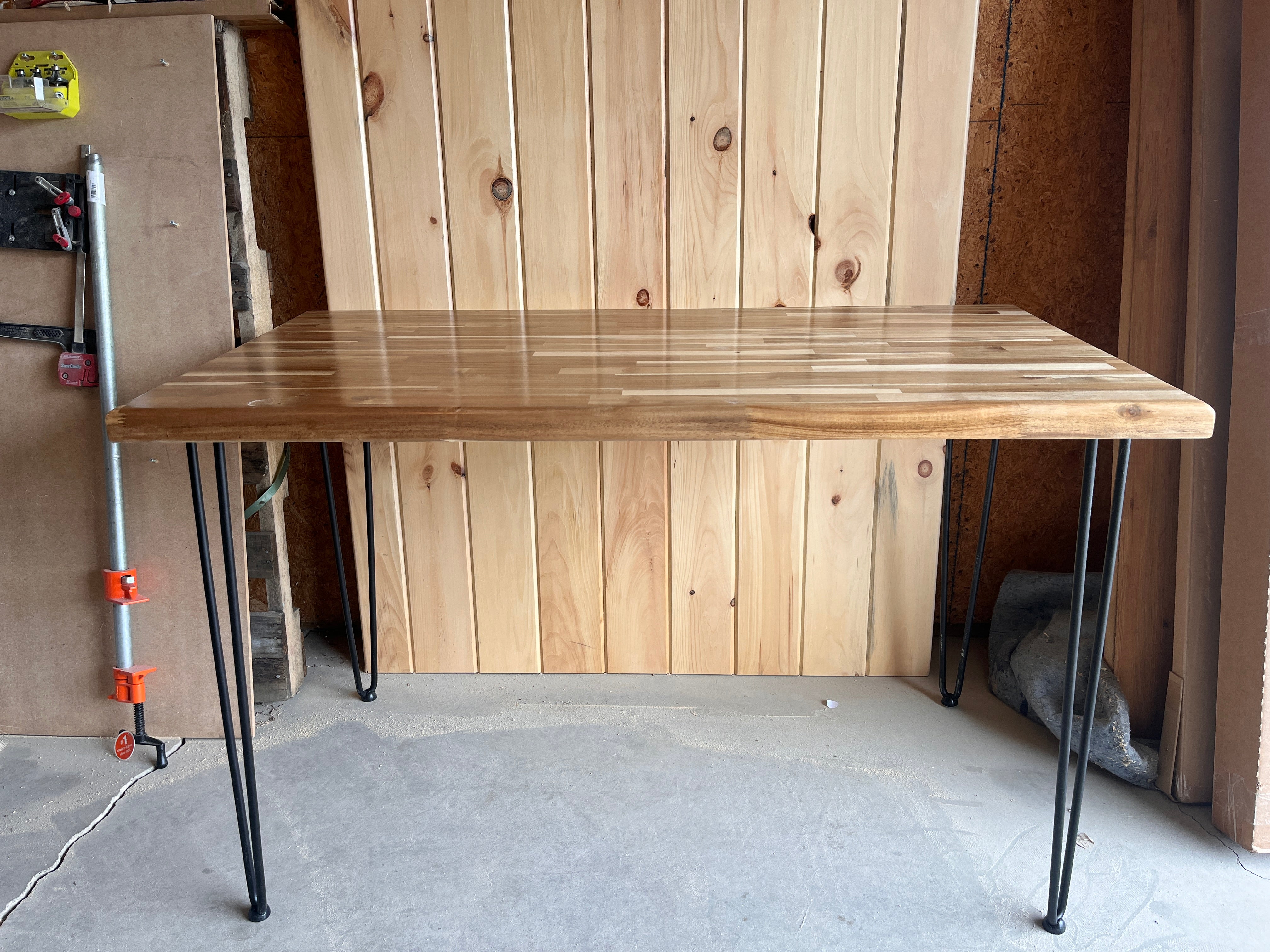 ACACIA HAIRPIN LEG DESK