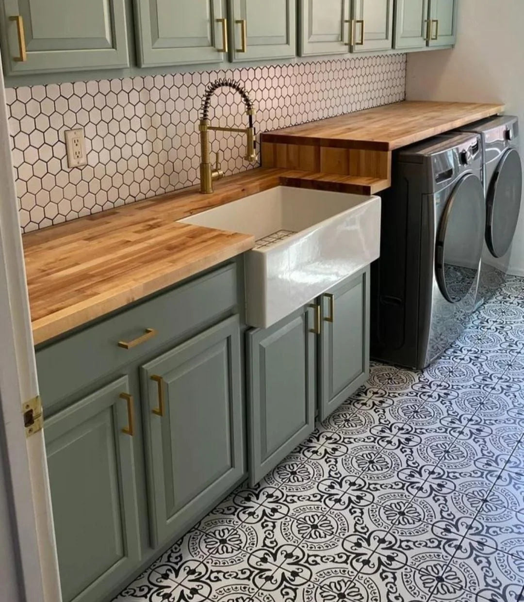 Custom Utility Counter with Farm Sink