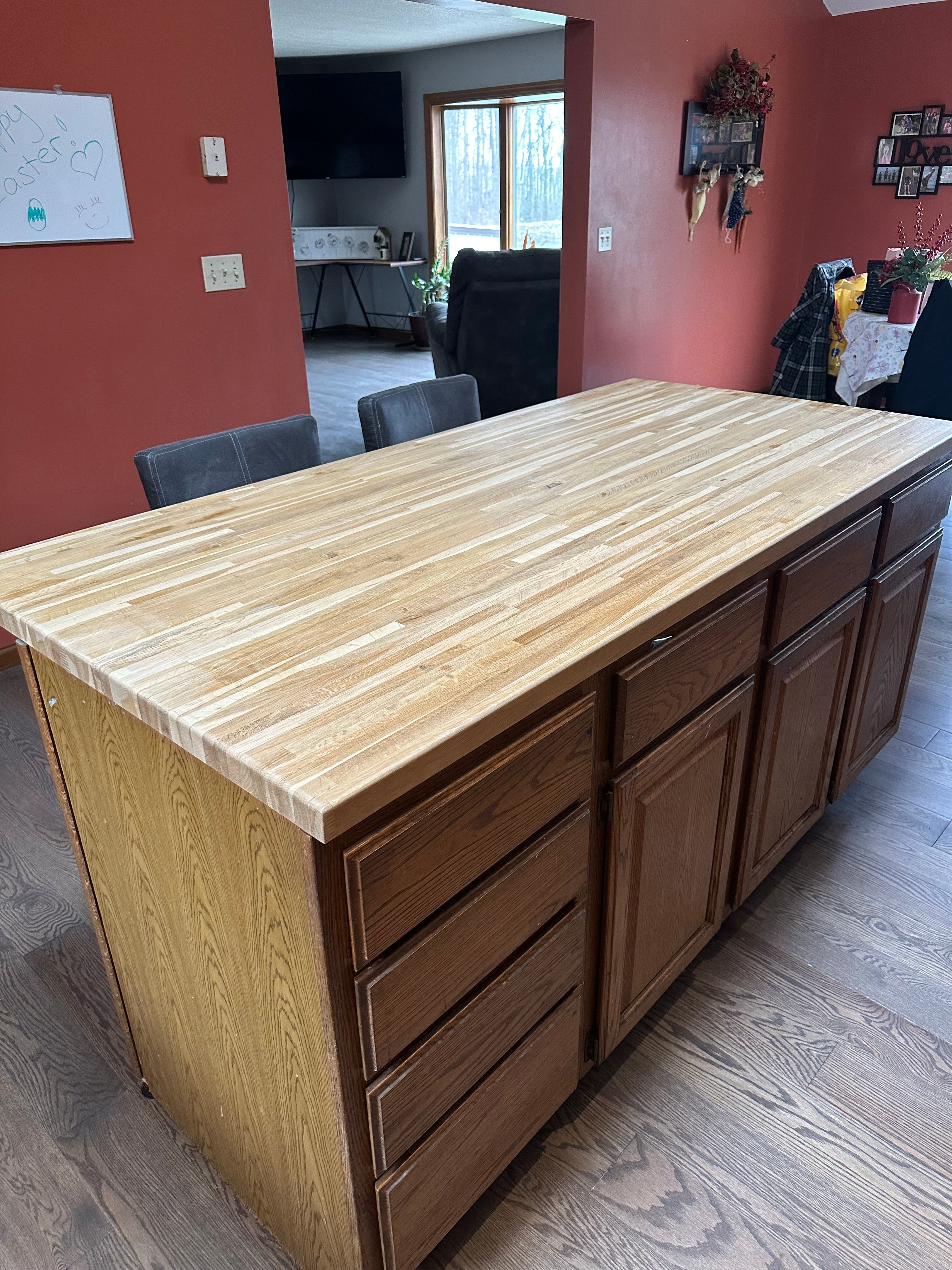 Butcher Block Island-top
