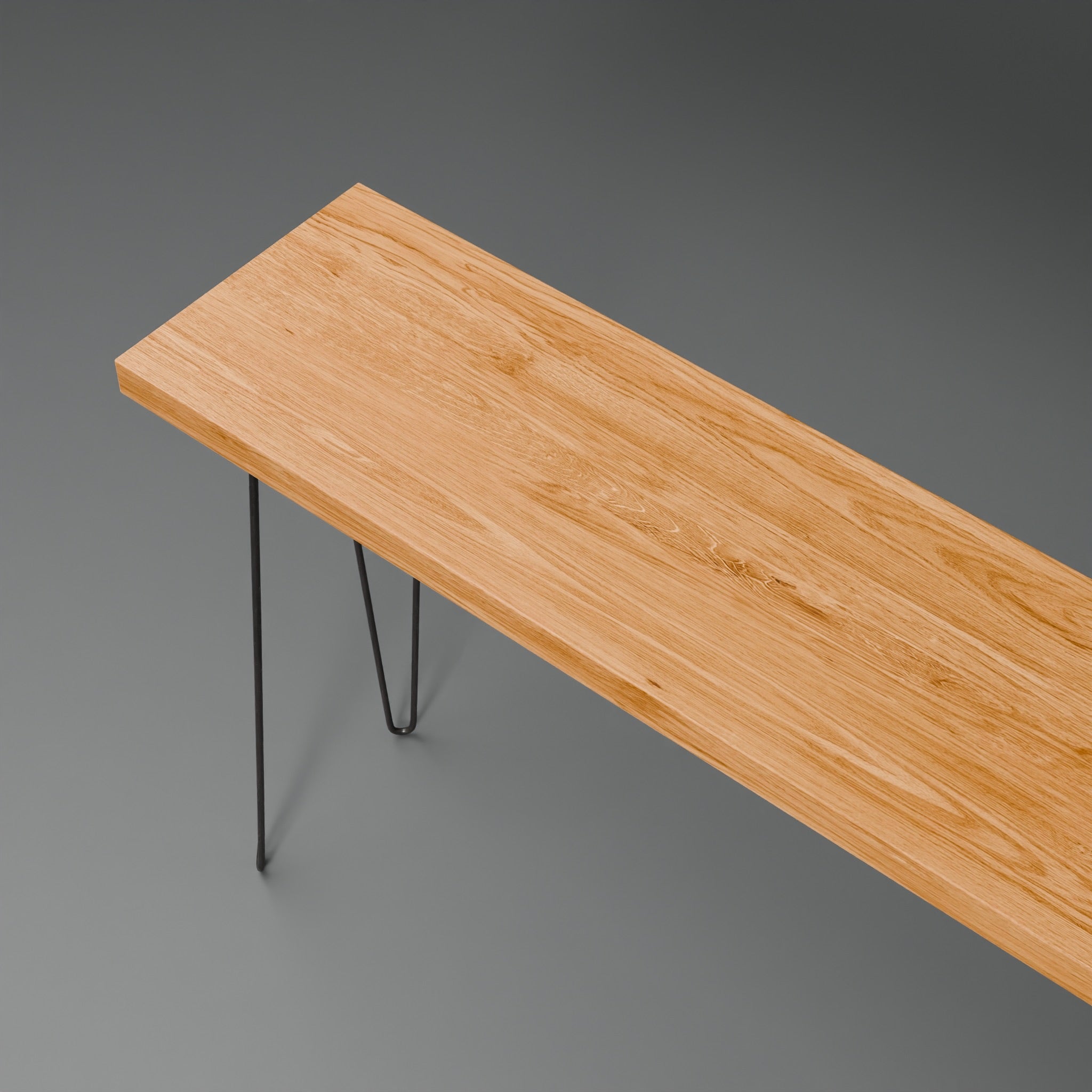 Hairpin Console Table (Natural Oak)