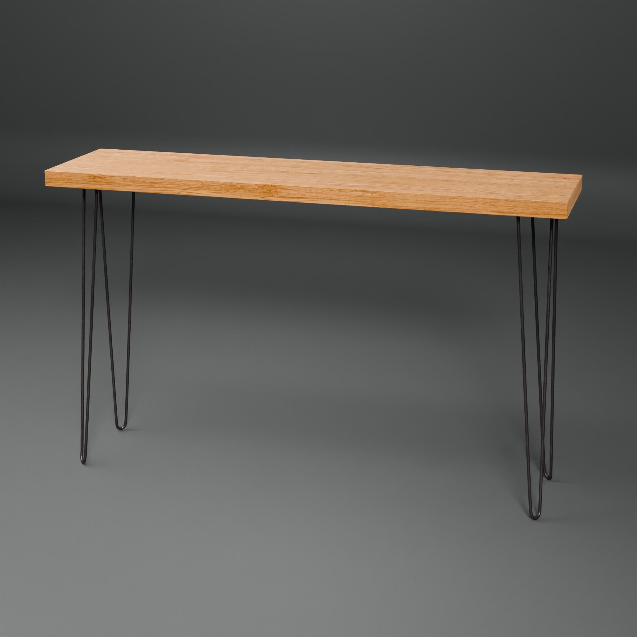 Hairpin Console Table (Natural Oak)