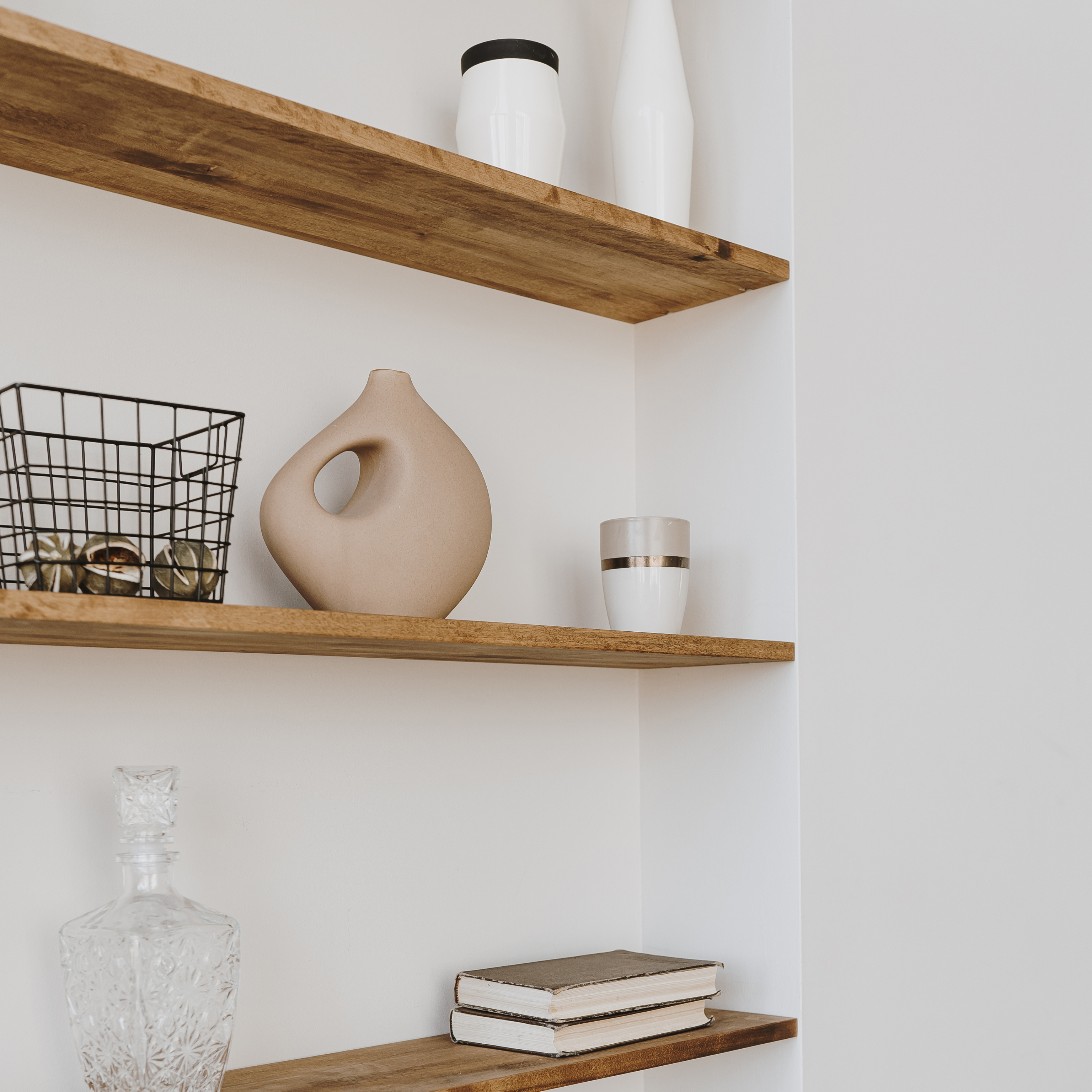 Solid Wood Floating Shelves